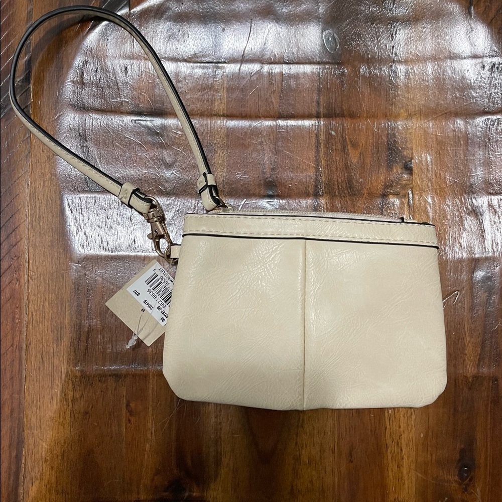 Wilson's Leather Cream Colored Cashwrap Wristlet NWT